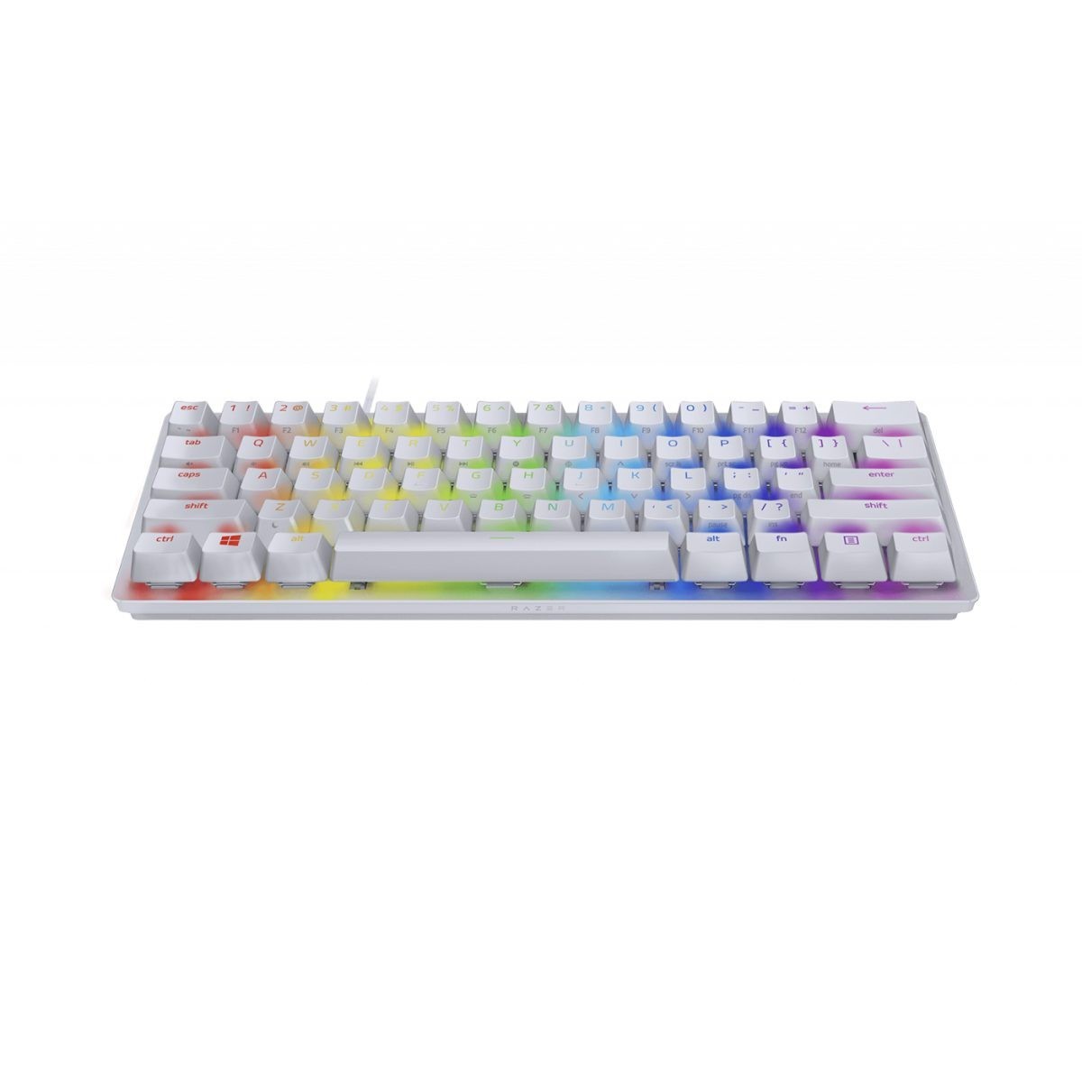 Razer HUNTSMAN MINI MERCURY ED. - 60% Opto Mechanical Gaming Keyboard Purple Switch - US Layout