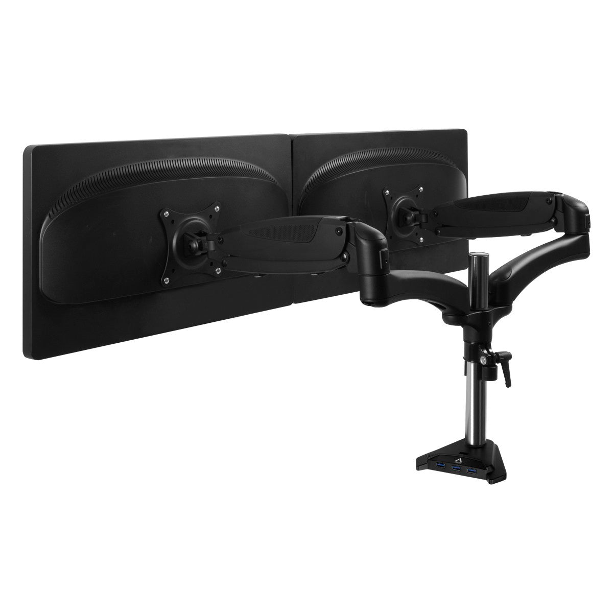 Arctic Z2-3D (Gen 3) Dual Monitor arm with complete 3D movement and 4-port USB 3.0 hub with Mini-USB