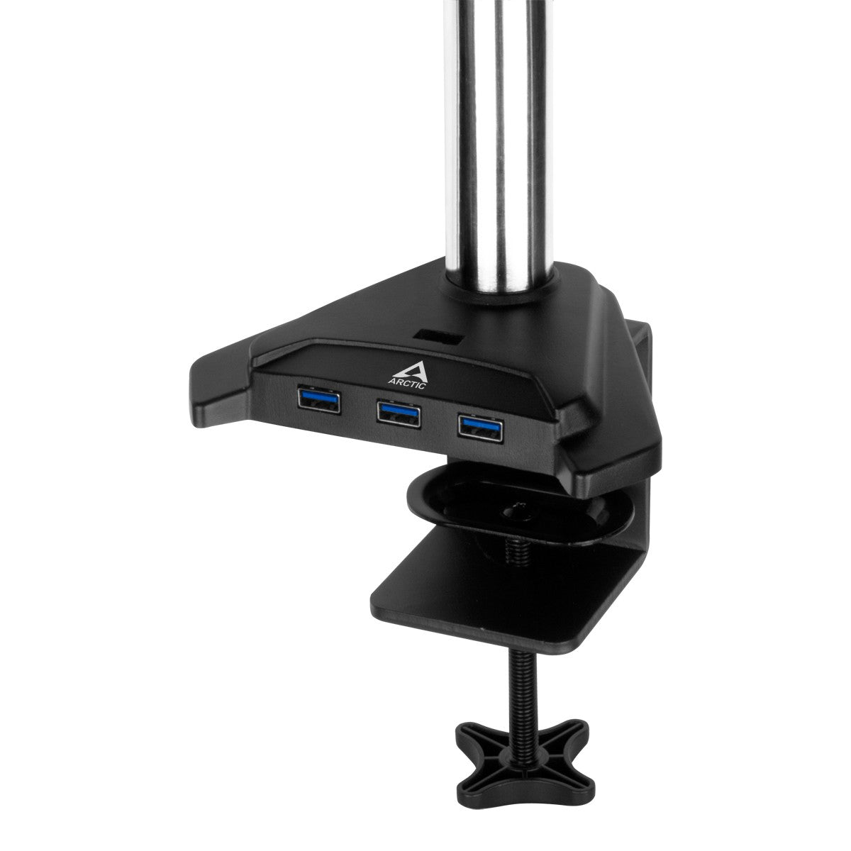 Arctic Z2-3D (Gen 3) Dual Monitor arm with complete 3D movement and 4-port USB 3.0 hub with Mini-USB