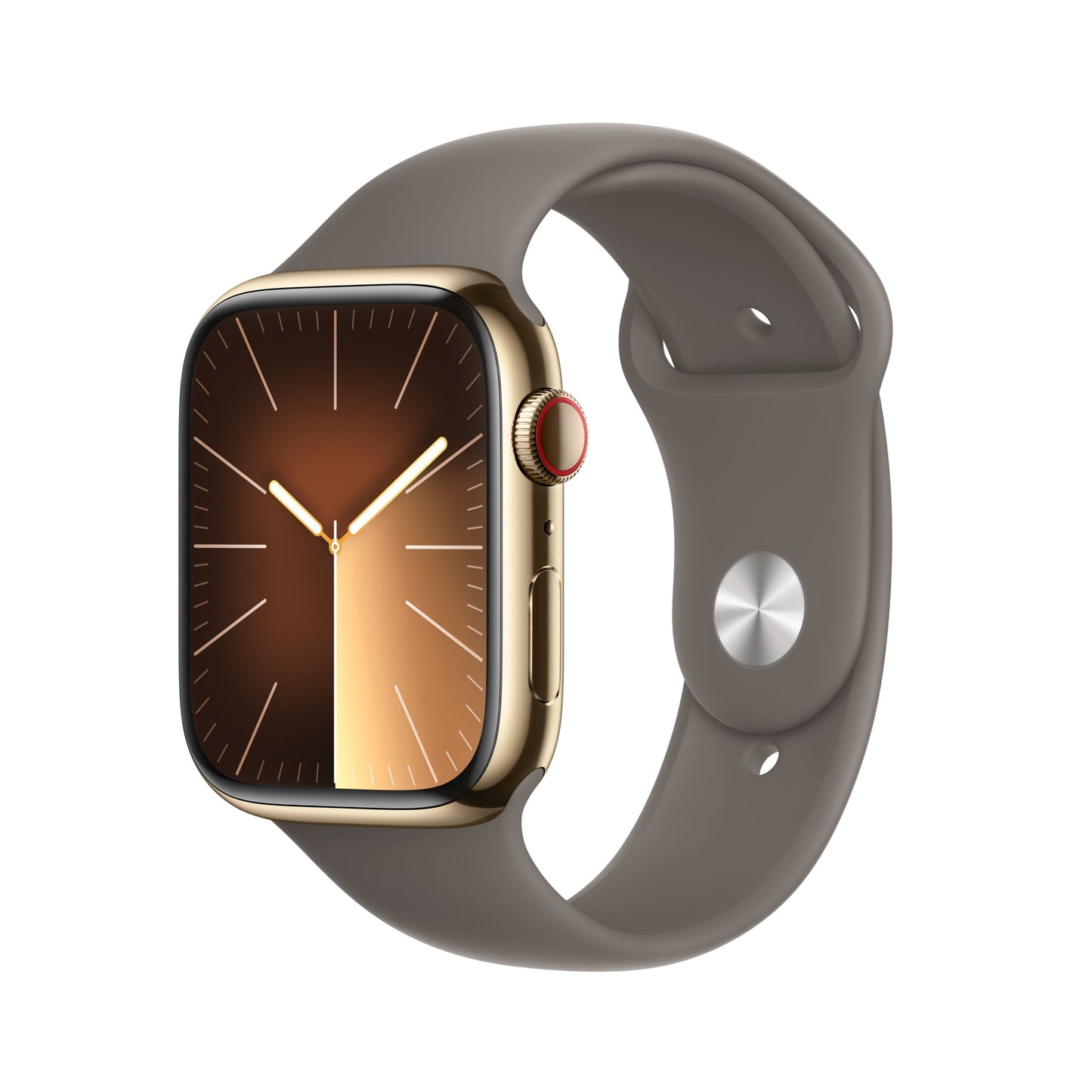 APPLE WATCH SERIES 9 MRMR3QL/A 45MM GOLD STAINLESS CLAY SPORT BAND