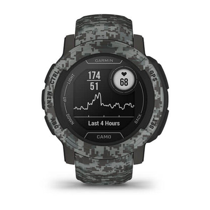 GARMIN INSTINCT 2 SPORT WATCH  010-02626-03 CAMO GRAPHITE EDITION