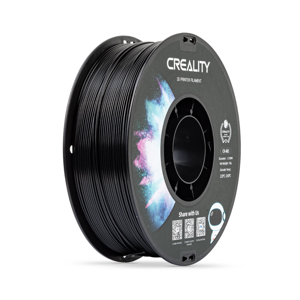 Creality CR-ABS Black 3D Printer Filament, Large Object Stability, Tensile Str. 43MPA, 1 kg Spool1.7