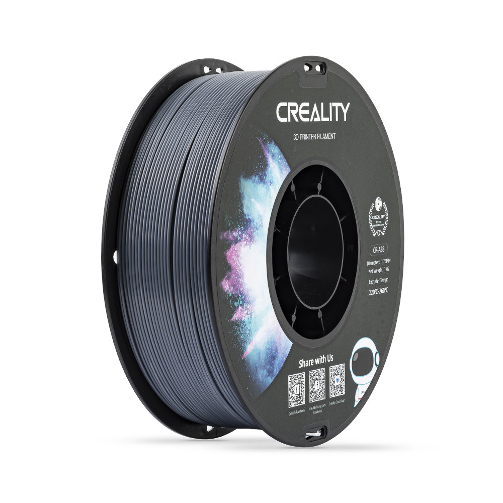 Creality CR-ABS Grey 3D Printer Filament, Large Object Stability, Ten Str. 43MPA, 1 kg 1.75 gray