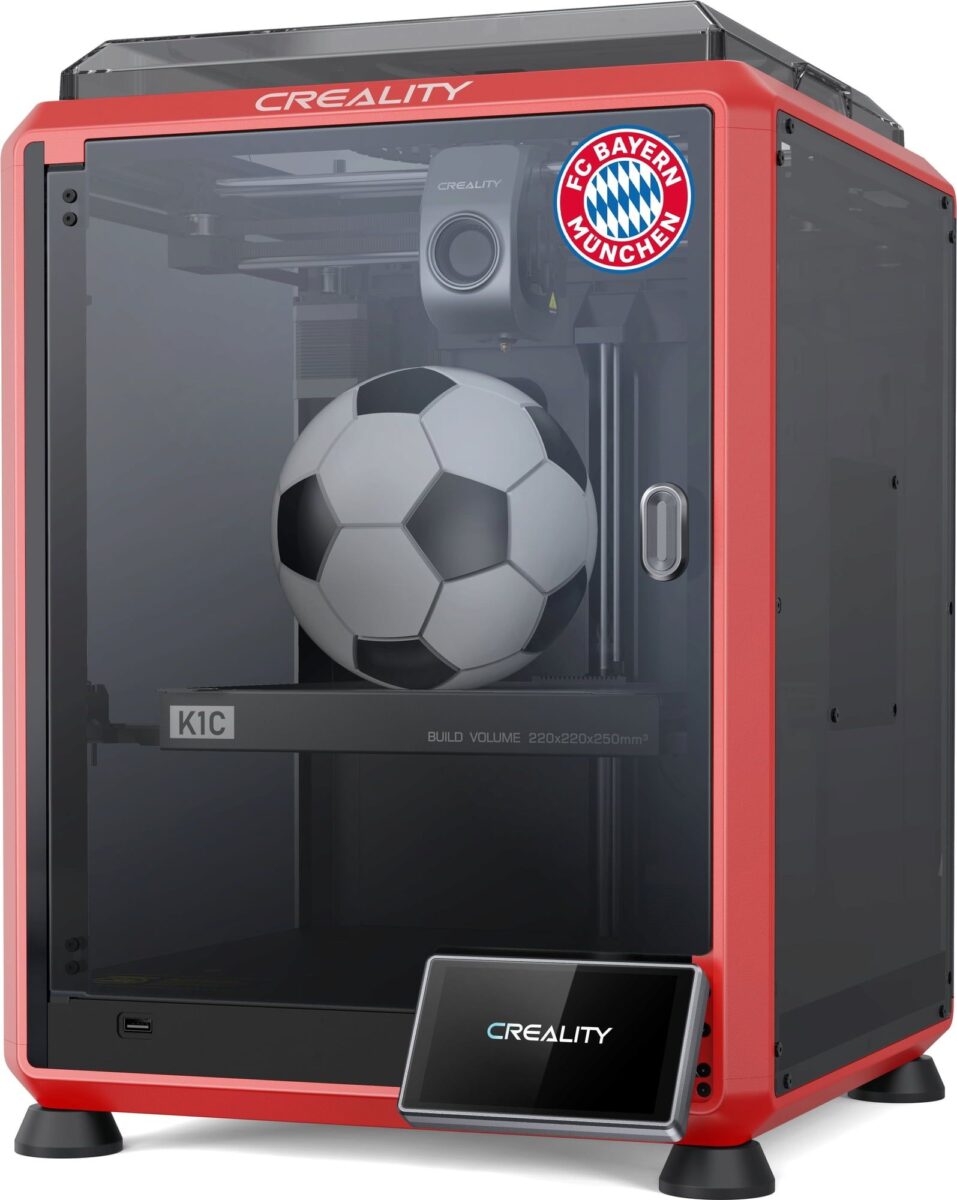 CREALITY K1C Red 3D Printer High Speed FDM Enclosed 600 mm/s silent fans, advanced nozzle