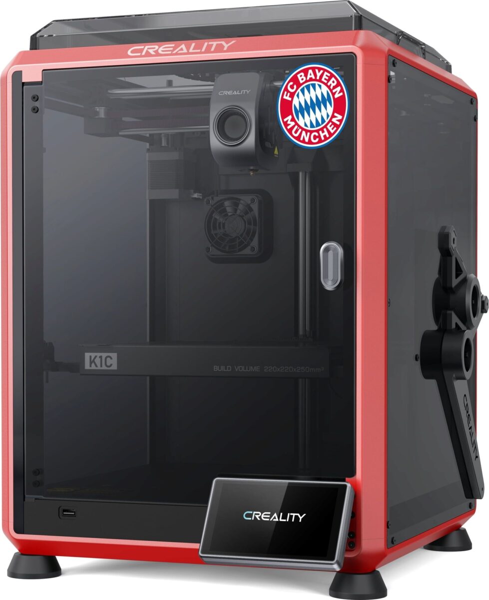 CREALITY K1C Red 3D Printer High Speed FDM Enclosed 600 mm/s silent fans, advanced nozzle