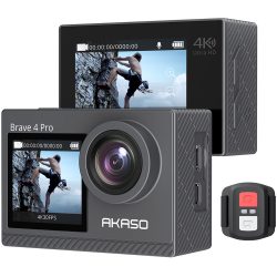 AKASO BRAVE 4 PRO ACTION CAMERA LCD 2.0"/1.4" 4K 20MP SYYA0013-GY-02