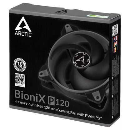 Arctic BIONIX P120 (Grey) - Pressure-optimised 120 mm Gaming Fan with PWM PST