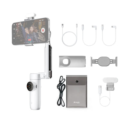 Insta360 Flow - Creator Kit White - AI Tracking Stabilizer phone gimbal, Spotlight TypeC & Lightning