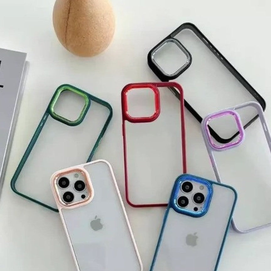 Θήκη back cover με χρωματιστό περίγραμμα για iPhone 11 Μαύρη