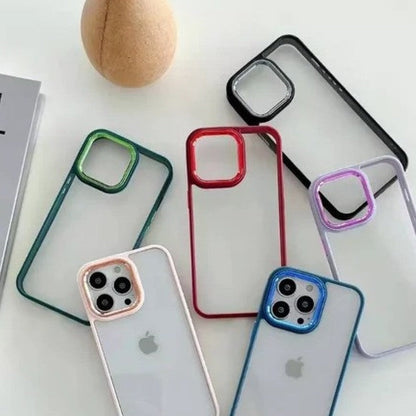 Θήκη back cover με χρωματιστό περίγραμμα για iPhone 11 Κοραλί