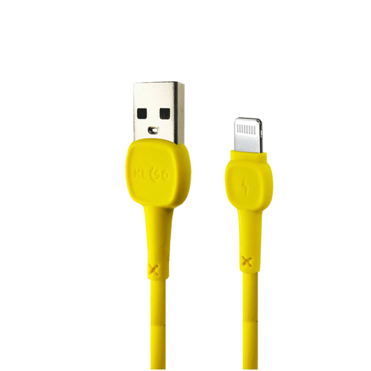 KLGO Καλώδιο 2.4A USB 2.0 σε Lightning  ταχείας φόρτισης 1M Κίτρινο