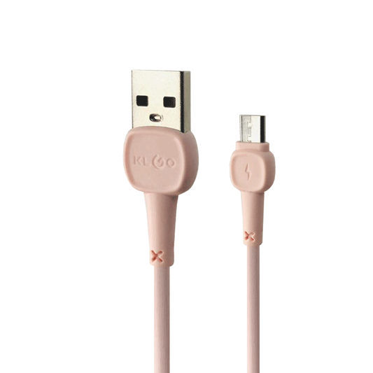 KLGO Καλώδιο 2.4A USB 2.0 σε Micro-usb ταχείας φόρτισης 1M Ροζ