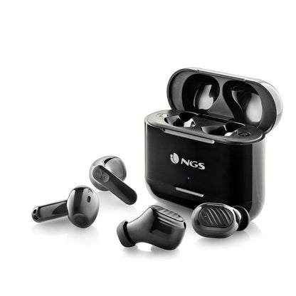 Ακουστικά  Bluetooth Handsfree NGS Artica Duo In-ear με Θήκη Φόρτισης Μαύρα