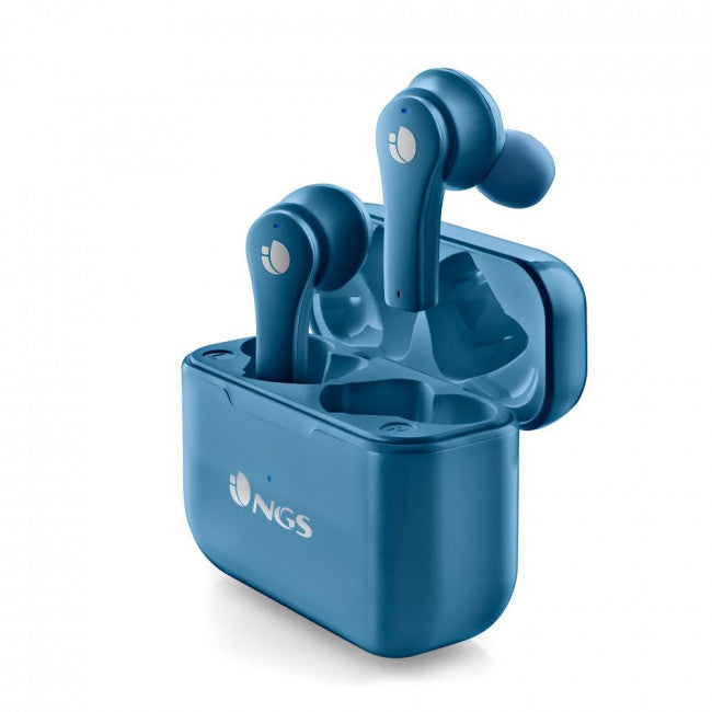 Bluetooth Ακουστικά Handsfree με Θήκη Φόρτισης NGS Artica Bloom In-ear Μπλέ