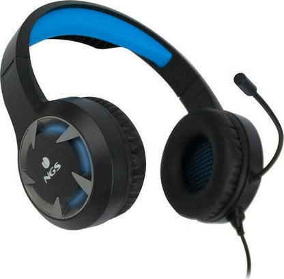 Gaming Headset με LED Lights & Volume Control NGS USB / 3.5mm σε μαύρο/μπλε χρώμα