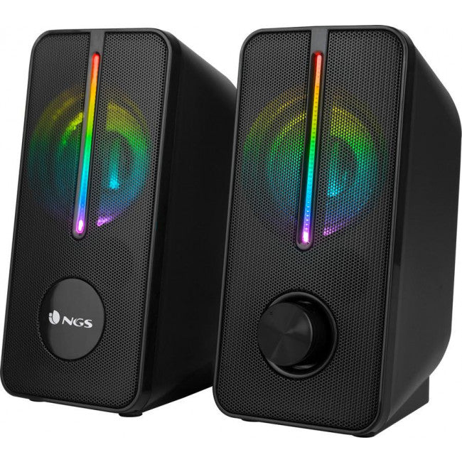 Gaming Speakers 2.0 NGS GSX-150 με τροφοδοσία USB ισχύος 12W και RGB Lights μαύρα