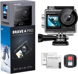 AKASO BRAVE 4 PRO ACTION CAMERA LCD 2.0"/1.4" 4K 20MP SYYA0013-GY-02