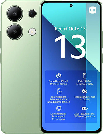 Xiaomi Redmi Note 13 Dual LTE 256GB 8GB RAM (Mint Green) Green Global spec