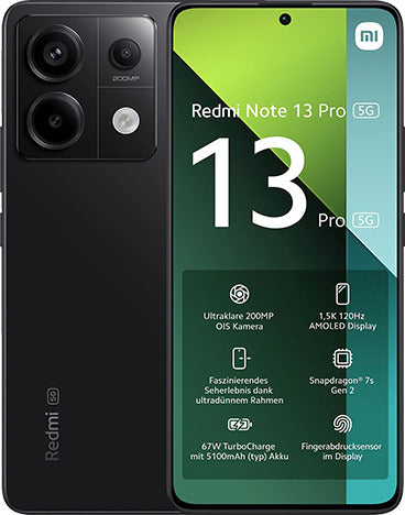 Xiaomi Redmi Note 13 Pro Dual 5G 256GB 8GB (Midnight Black) Black Global spec