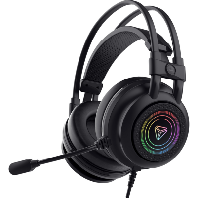 YENKEE YHP 3035 SHADOW Over Ear Gaming Ακουστικά 7.1 με σύνδεση USB και RGB φωτισμό, Μαύρα