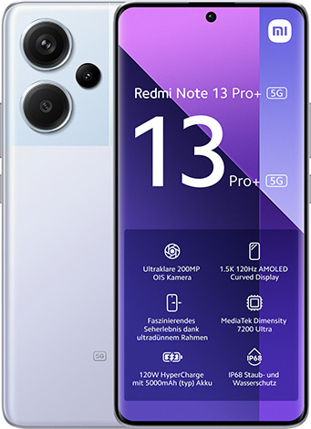 Redmi Note 13 Pro+ 12GB 512GB Aurora Purple 5G Global spec