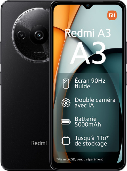 Redmi A3 3GB 64GB Midnight Black LTE Global spec
